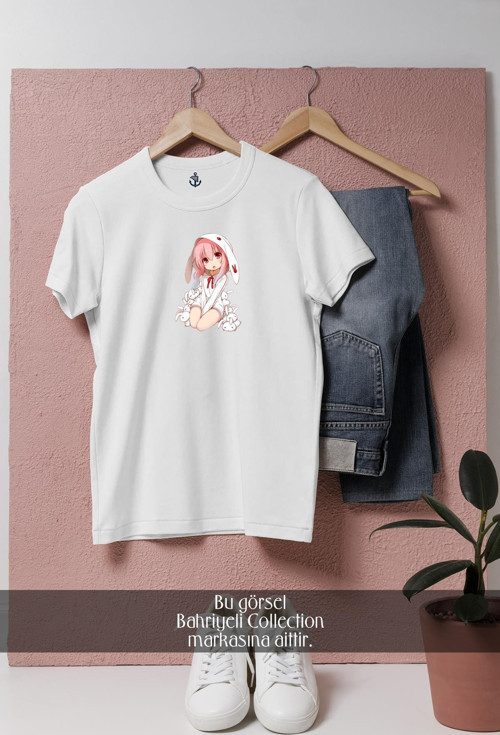 Oversize Anime Kawaii Female Chibi Tasarımlı Unisex T-Shirt