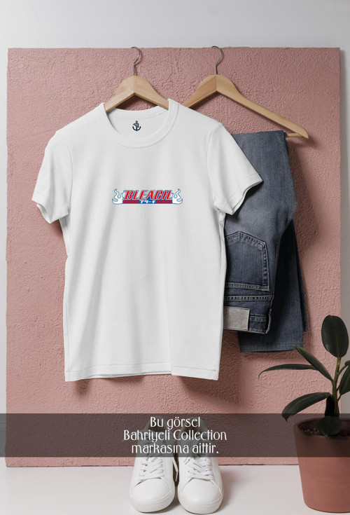 Oversize Logo Bleach Tasarımlı Unisex T-Shirt