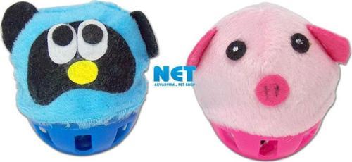 Kedi Oyuncağı İkili Peluş Top Kraftlı 7cm