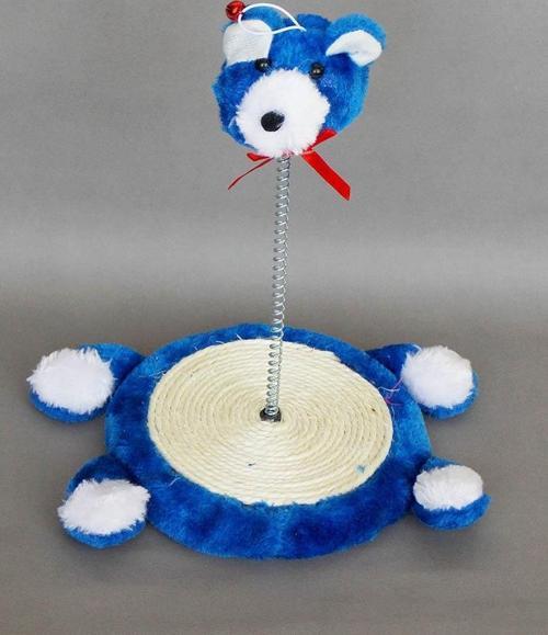 Yaylı Peluş Ayıcık Kedi Oyuncağı  Ölçüler 16X26