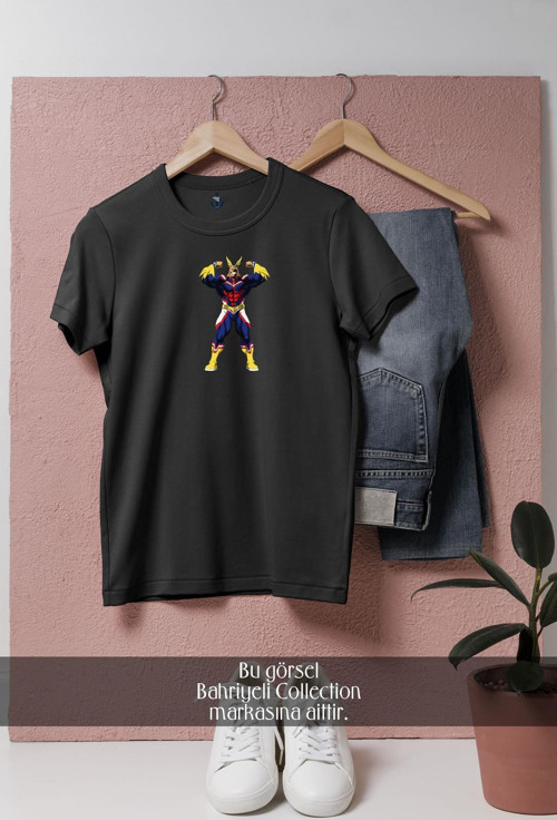 Oversize My Hero Academia All Might İllustration Tasarımlı Unisex T-Shirt