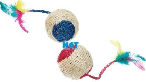 Hasır Çıngıraklı Top 6 cm. Karışık Renkli