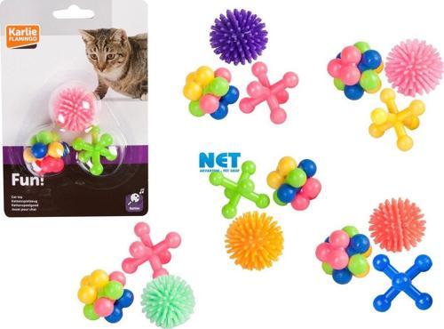 Kauçuk Kedi Oyuncakları 4CM 3LÜ