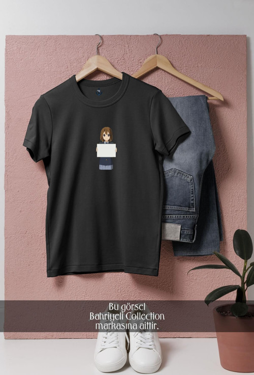 Oversize Yu i Hirasawa K-On! Anime Toyosato Manga Tasarımlı Unisex T-Shirt