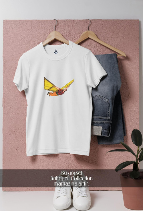 Oversize Hezarfen Ahmet Çelebi Tasarımlı Unisex T-Shirt