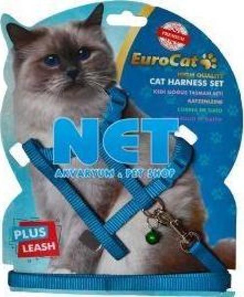 Kedi Göğüs Tasması Düz Açık Mavi