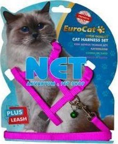 Kedi Göğüs Tasması Düz Pembe