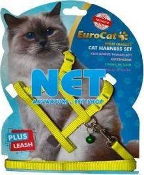 Kedi Göğüs Tasması Düz Sarı