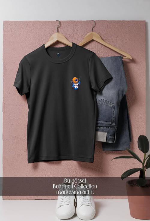 Oversize Mini Dalgıç Diver Cep Tasarımlı Unisex T-Shirt