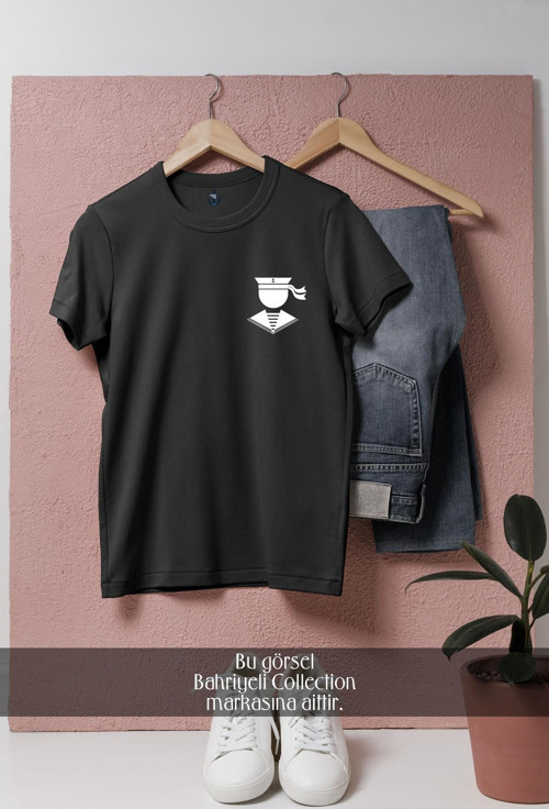 Oversize Denizci Bahriyeli Seaman Cep Tasarımlı Unisex T-Shirt