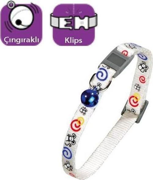 Kedi Tasması Çıng. 30Cm Beyaz