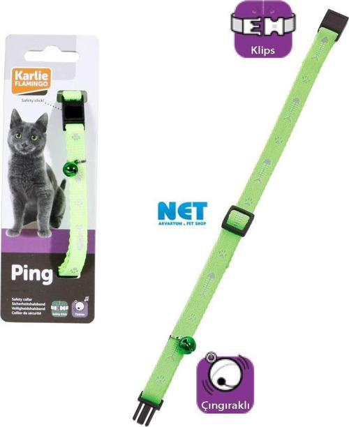 Kedi Tasması Çıngıraklı 30 cm Yeşil