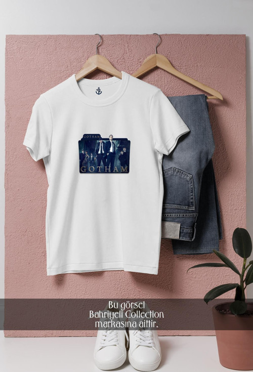 Oversize Gotham Yabancı Dizi Tasarımlı Unisex T-Shirt
