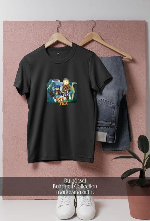 Oversize Made İn Abyss  Tasarımlı Unisex T-Shirt