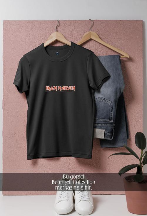 Oversize Simple Red İron Maiden  Tasarımlı Unisex T-Shirt