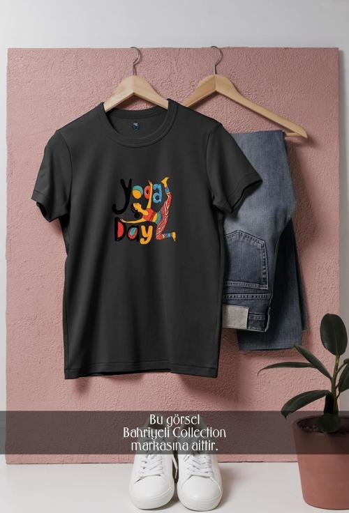 Oversize Yoga Day  Tasarımlı Unisex T-Shirt