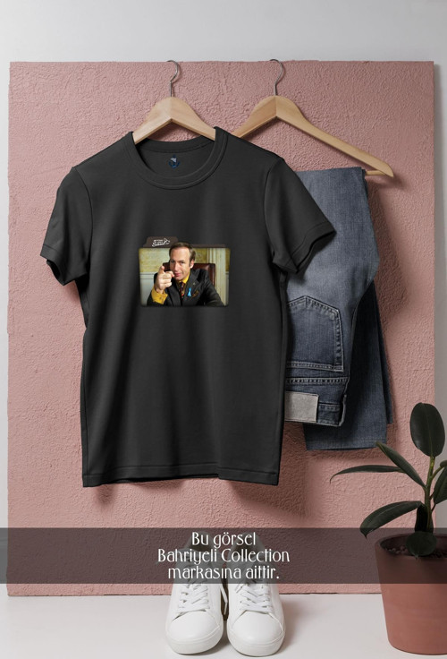 Oversize Better Call Saul Dizi Tasarımlı Unisex T-Shirt