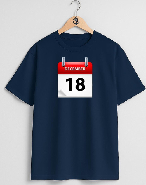 Oversize 18 Aralık Göğüs Tasarımlı Unisex T-Shirt