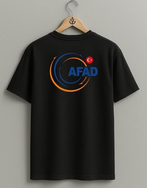 Oversize Afad Afet Koordinasyon Merkezi Sırt Tasarımlı Unisex T-Shirt