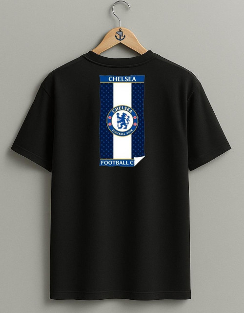 Oversize Chelsea F.C. Premier League Takım Sırt Tasarımlı Unisex T-Shirt