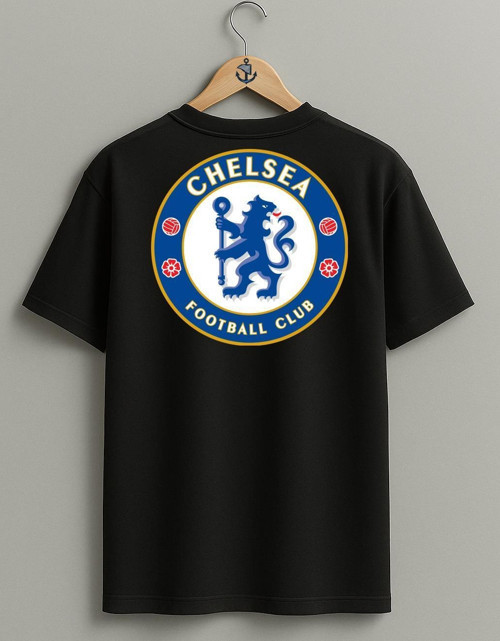 Oversize Chelsea F.C. Premier League Sırt Tasarımlı Unisex T-Shirt