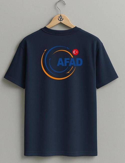 Oversize Afad Afet Koordinasyon Merkezi Sırt Tasarımlı Unisex T-Shirt