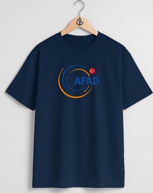 Oversize Afad Afet Koordinasyon Göğüs Tasarımlı Unisex T-Shirt