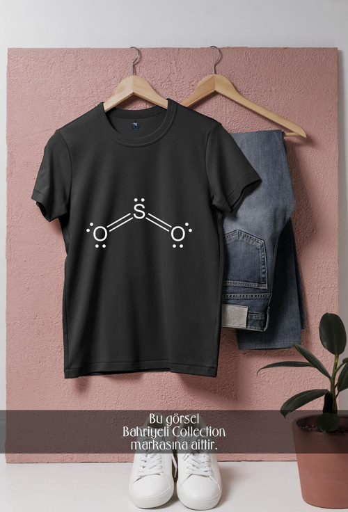 Oversize Kükürt Dioksit Lewis Yapısı Tasarımlı Unisex T-Shirt