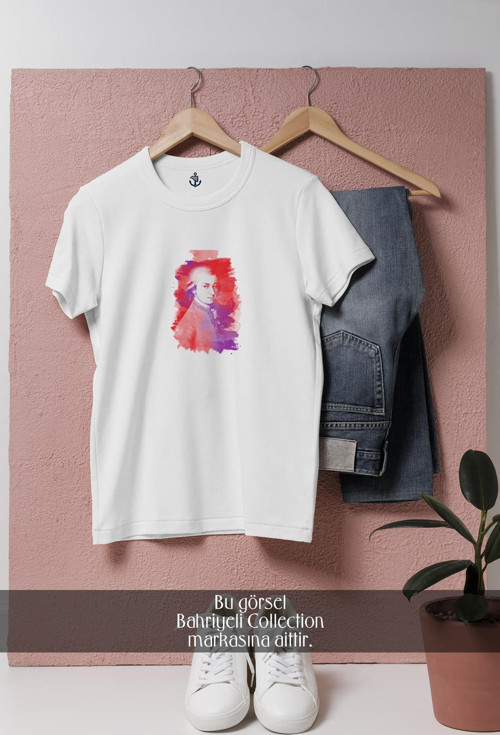 Oversize Wolfgang Amadeus Mozart Musician Salzburg Piano Tasarımlı Unisex T-Shirt