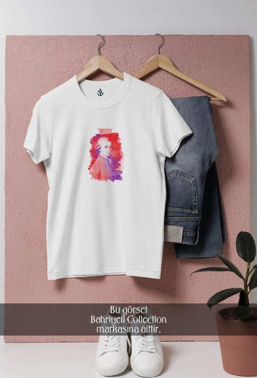 Oversize Wolfgang Amadeus Mozart Musician Salzburg Piano Tasarımlı Unisex T-Shirt