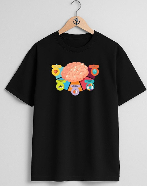 Oversize Alzheimer's Disease Prevention Of Dementia Göğüs Tasarımlı Unisex T-Shirt