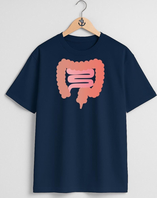 Oversize Bağırsak Kanseri Göğüs Tasarımlı Unisex T-Shirt