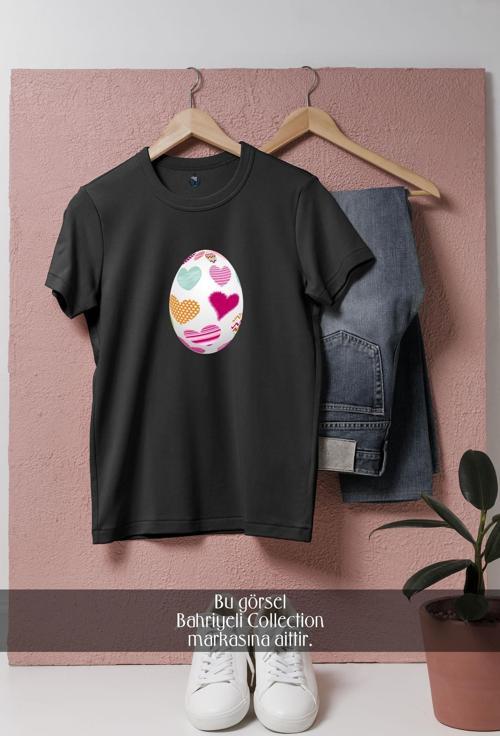 Oversize Paskalya Yumurtası  Tasarımlı Unisex T-Shirt