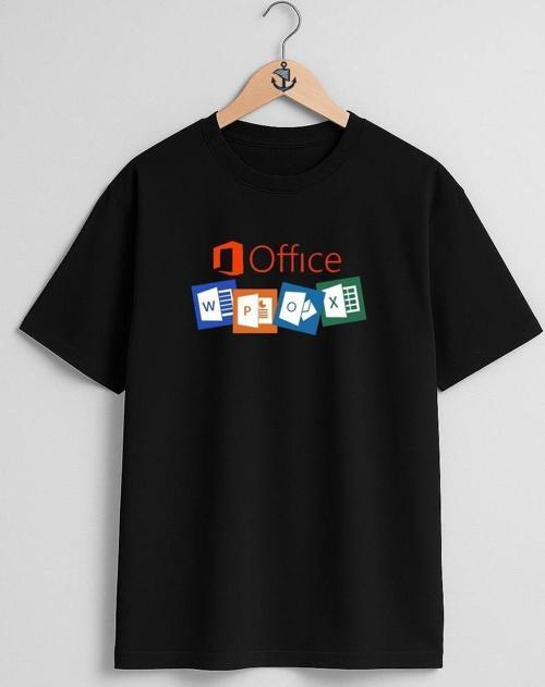 Oversize Microsoft Office 365 Microsoft Excel Göğüs Tasarımlı Unisex T-Shirt