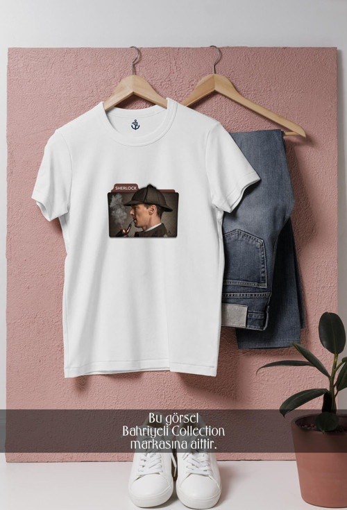 Oversize Sherlock Yabancı Dizi Tasarımlı Unisex T-Shirt