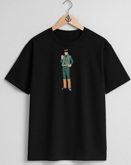 Oversize Might Guy Kakashi Hatake Naruto Uzumaki Göğüs Tasarımlı Unisex T-Shirt
