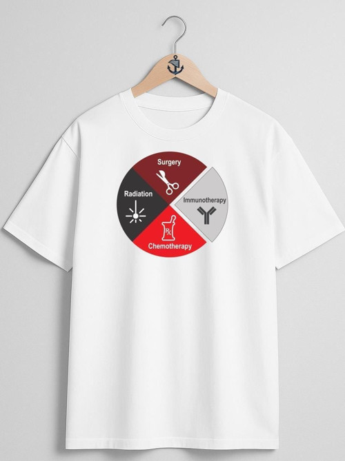Oversize Cancer İmmunotherapy Treatment Of Kanser Göğüs Tasarımlı Unisex T-Shirt