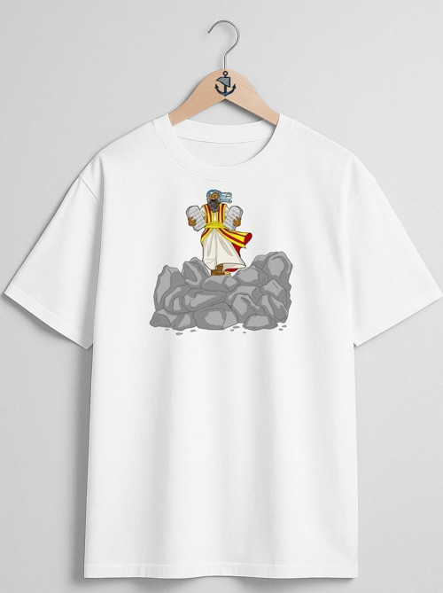 Oversize İncil Hikayesi Mısır Vebaları Jonah Shavuot Göğüs Tasarımlı Unisex T-Shirt