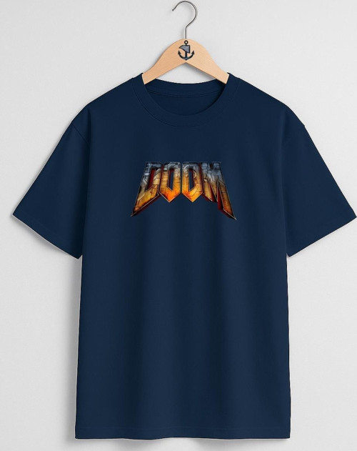 Oversize Doom 3 Bfg Göğüs Tasarımlı Unisex T-Shirt