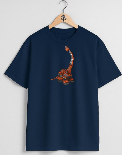 Oversize Ankylosaurus D-Structs Göğüs Tasarımlı Unisex T-Shirt