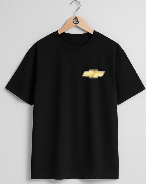 Oversize Chevrolet Logosu, Chevrolet Chevy Cep Tasarımlı Unisex T-Shirt