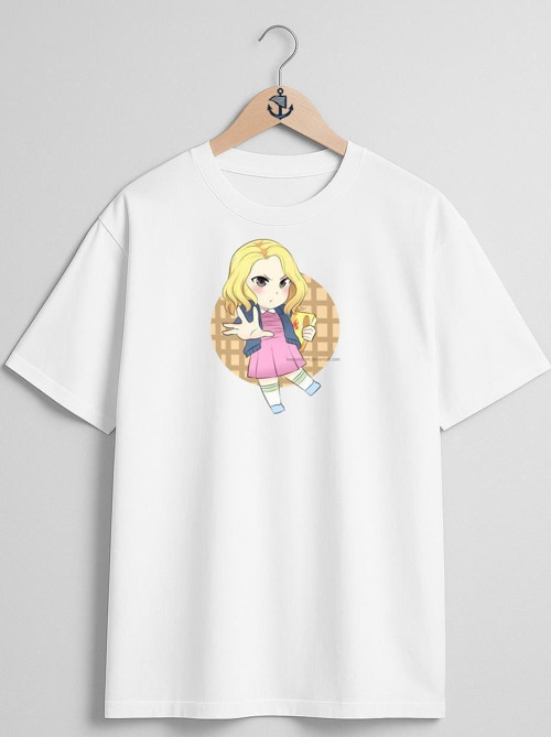 Oversize Eleven Drawing Göğüs Tasarımlı Unisex T-Shirt