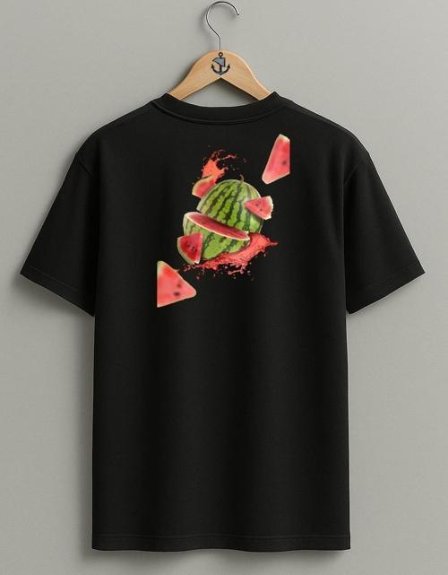 Oversize Yaz Meyvesi Karpuz Watermelon Sırt Tasarımlı Unisex T-Shirt