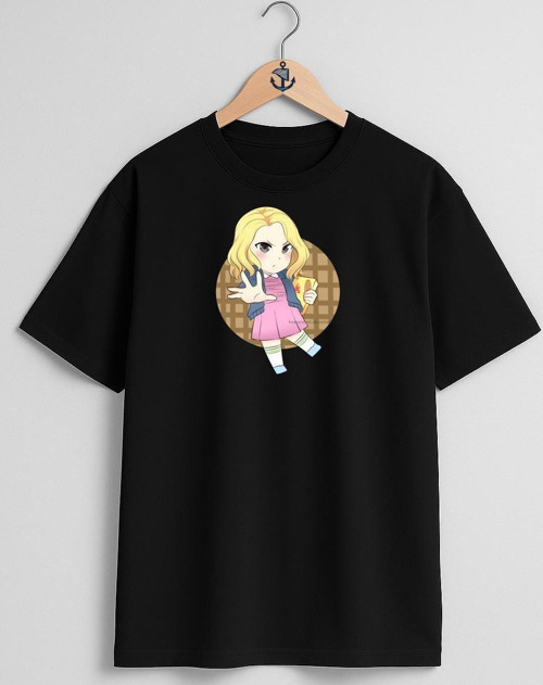 Oversize Eleven Drawing Göğüs Tasarımlı Unisex T-Shirt