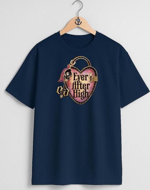 Oversize Ever After High Doll Göğüs Tasarımlı Unisex T-Shirt