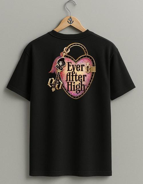 Oversize Ever After High Doll Sırt Tasarımlı Unisex T-Shirt