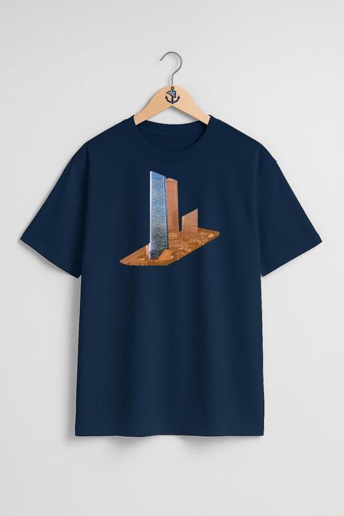 Oversize Skyland Vadiistanbul Göğüs Tasarımlı Unisex T-Shirt