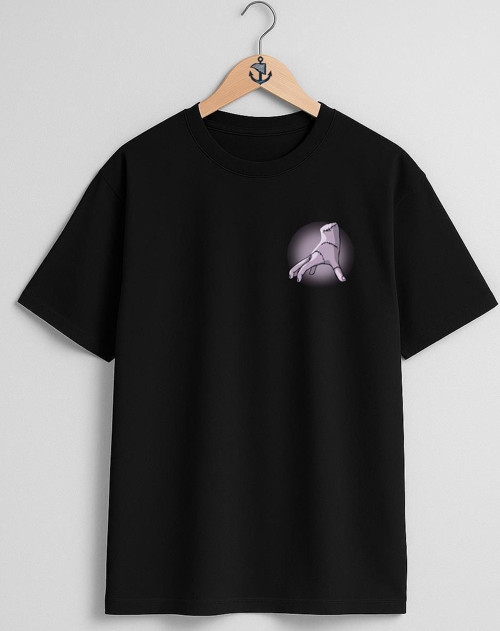 Oversize Wednesday Hand Cep Tasarımlı Unisex T-Shirt