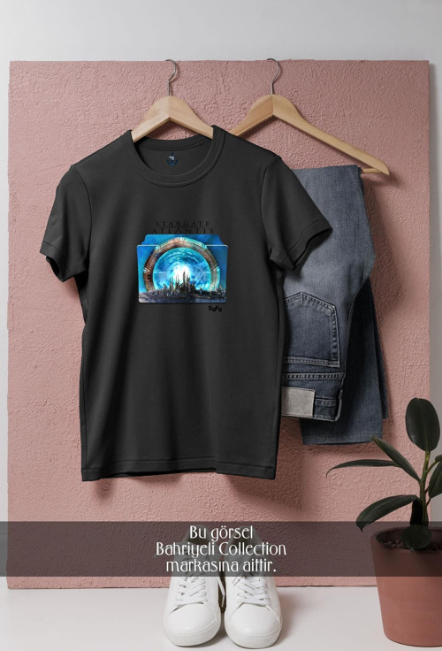 Oversize Stargate Atlantis Yabancı Dizi Tasarımlı Unisex T-Shirt