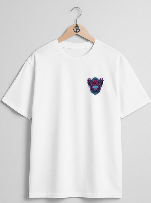 Oversize Wolf Head With Antique Engraving Ornament Cep Tasarımlı Unisex T-Shirt
